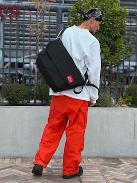 「Manhattan Portage」｜Manhattan Portage Staffさん（メンズ・180cm）の春コーディネート