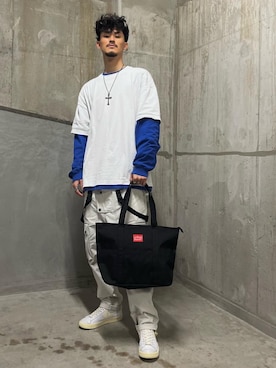 「Manhattan Portage」｜Manhattan Portage Staffさん（メンズ・180cm）の春コーディネート