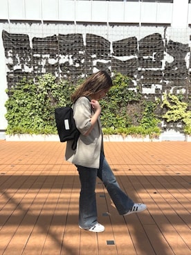 「Manhattan Portage（マンハッタンポーテージ）のYONKERS BAG PADDED POLYESTER POPLIN（ショルダーバッグ、ブラック系）」を使った、Manhattan Portage Staffさん（メンズ）の春コーディネート