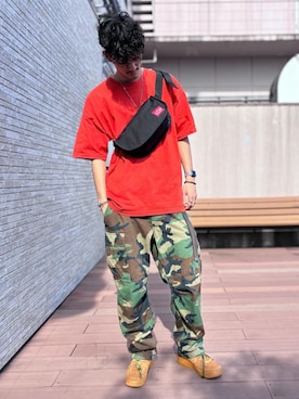 「Manhattan Portage（マンハッタンポーテージ）のアイテム」を使った、Manhattan Portage Staffさん（メンズ・180cm）の夏コーディネート