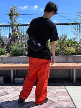 「Manhattan Portage（マンハッタンポーテージ）のアイテム」を使った、Manhattan Portage Staffさん（メンズ・180cm）の夏コーディネート