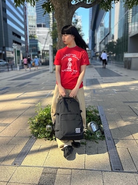 「Manhattan Portage（マンハッタンポーテージ）のアイテム」を使った、Manhattan Portage Staffさん（レディース・155cm）の夏コーディネート