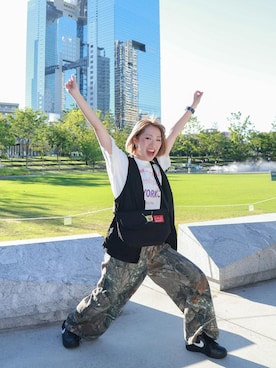 「Manhattan Portage（マンハッタンポーテージ）のアイテム」を使った、Manhattan Portage Staffさん（レディース・153cm）の夏コーディネート
