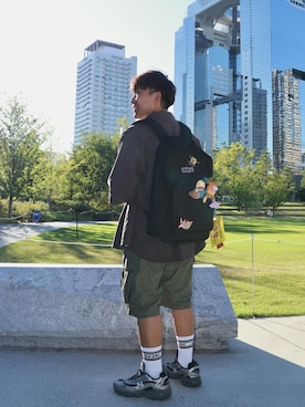 「Manhattan Portage（マンハッタンポーテージ）のアイテム」を使った、Manhattan Portage Staffさん（メンズ・165cm）の夏コーディネート