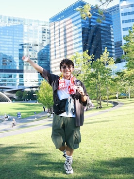 「Manhattan Portage（マンハッタンポーテージ）のアイテム」を使った、Manhattan Portage Staffさん（メンズ・165cm）の夏コーディネート