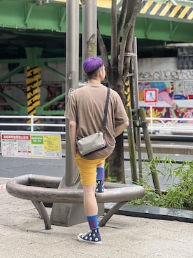 「Manhattan Portage（マンハッタンポーテージ）のアイテム」を使った、Manhattan Portage Staffさん（メンズ・172cm）の夏コーディネート