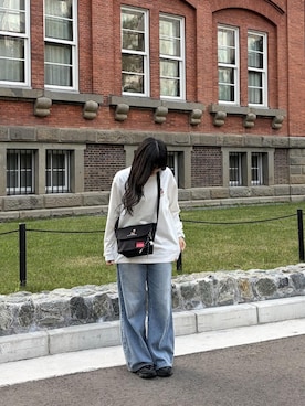 「Manhattan Portage（マンハッタンポーテージ）のアイテム（メッセンジャーバッグ）」を使った、Manhattan Portage Staffさん（レディース・160cm）の秋コーディネート