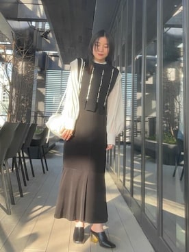 田村紗菜さん(レディース・154cm)の冬コーディネート