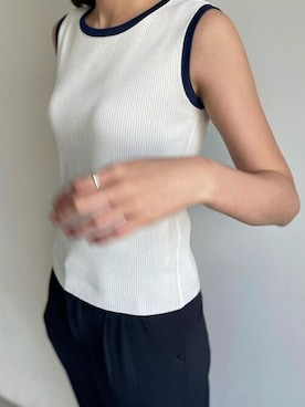 「coca（coca）（コカ）のアイテム（タンクトップ）」を使った、cocaさん（レディース・169cm）の春コーディネート