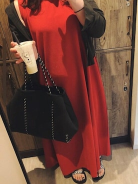 「coca（coca）（コカ）のアイテム（ワンピース/ドレス）」を使った、cocaさん（レディース・165cm）の春コーディネート