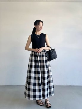 「coca（coca）（コカ）のアイテム（ワンピース/ドレス）」を使った、cocaさん（レディース・163cm）の夏コーディネート
