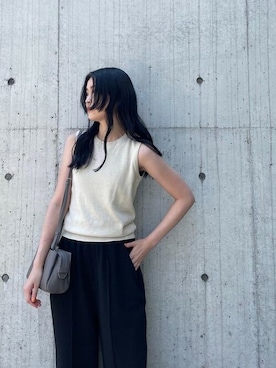 「coca（coca）（コカ）のアイテム（タンクトップ）」を使った、cocaさん（レディース・169cm）の夏コーディネート