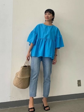 「coca（coca）（コカ）のアイテム（パンツ）」を使った、cocaさん（レディース・161cm）の夏コーディネート