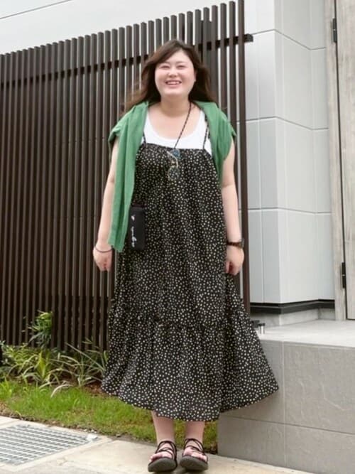 coca（coca）（コカ）の「ドットキャミワンピース（ワンピース