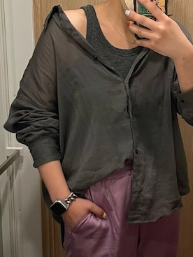 「coca（coca）（コカ）のアイテム（タンクトップ）」を使った、cocaさん（レディース・154cm）の夏コーディネート
