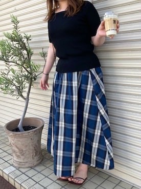 「coca（coca）（コカ）のアイテム（スカート）」を使った、cocaさん（レディース・165cm）の夏コーディネート