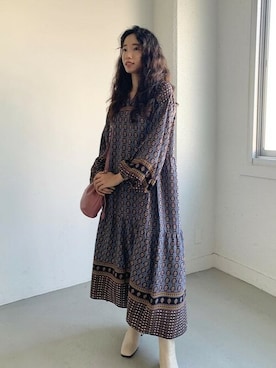 「coca（coca）（コカ）のアイテム（ワンピース/ドレス）」を使った、cocaさん（レディース・163cm）の秋コーディネート