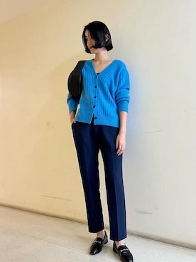 「coca（coca）（コカ）のアイテム（スラックス）」を使った、cocaさん（レディース・169cm）の秋コーディネート