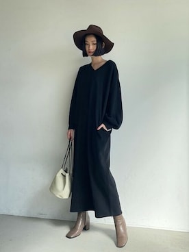 「coca（coca）（コカ）のアイテム（ワンピース/ドレス）」を使った、cocaさん（レディース・169cm）の秋コーディネート