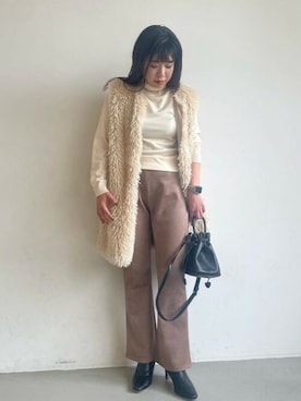「coca（coca）（コカ）のアイテム（パンツ）」を使った、cocaさん（レディース・154cm）の秋コーディネート