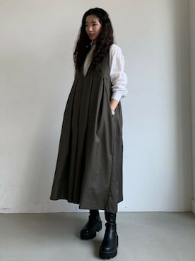 「coca（coca）（コカ）のアイテム（ワンピース/ドレス）」を使った、cocaさん（レディース・163cm）の秋コーディネート
