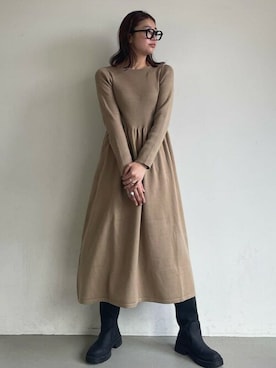 「coca（coca）（コカ）のアイテム（ワンピース/ドレス）」を使った、cocaさん（レディース・172cm）の秋コーディネート