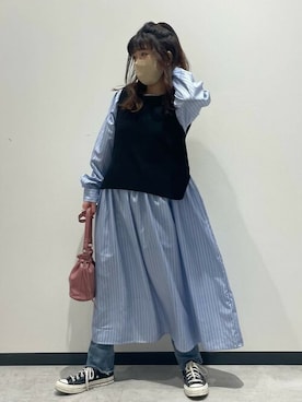 「coca（coca）（コカ）のアイテム（ワンピース/ドレス）」を使った、cocaさん（レディース・154cm）の冬コーディネート