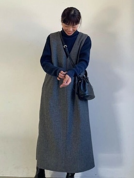 「coca（coca）（コカ）のアイテム（ワンピース/ドレス）」を使った、cocaさん（レディース・161cm）の冬コーディネート