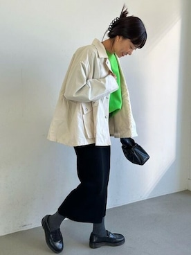 「coca（coca）（コカ）のアイテム（ジャケット/アウター）」を使った、cocaさん（レディース・161cm）の冬コーディネート