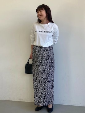 「coca（coca）（コカ）のアイテム（スカート）」を使った、cocaさん（レディース・154cm）の冬コーディネート