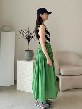 「coca（coca）（コカ）のアイテム（スカート）」を使った、cocaさん（レディース・163cm）の春コーディネート