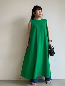 「アイテム（ワンピース/ドレス）」を使った、cocaさん（レディース・154cm）の春コーディネート