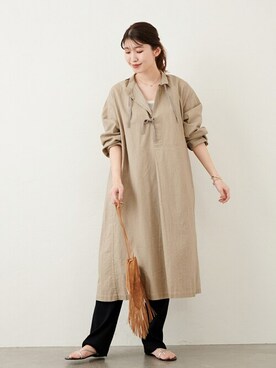 「ARMY TWILL（アーミーツイル）のアイテム（ワンピース/ドレス）」を使った、sumiさん（レディース・163cm）の春コーディネート
