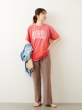 「RIDING HIGH（ライディングハイ）のアイテム」を使った、sumiさん（レディース・163cm）の春コーディネート