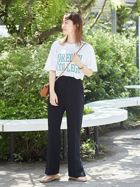 「Odub（オーダブ）のアイテム」を使った、sumiさん（レディース・163cm）の夏コーディネート