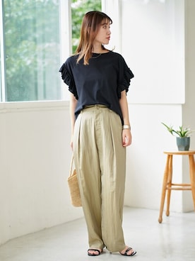 「TICCA（ティッカ）のアイテム」を使った、sumiさん（レディース・163cm）の夏コーディネート