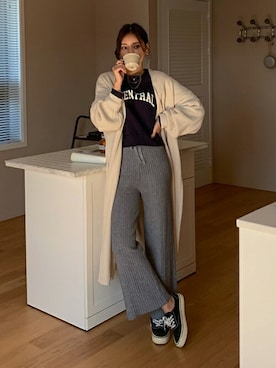 「ロングカーディガン」｜EVERY NANAさん（レディース・164cm）の秋コーディネート