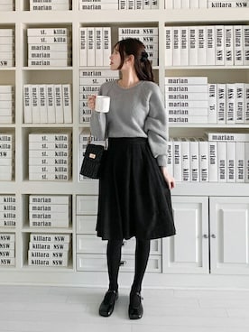 「膝丈スカート」｜EVERY NANAさん（レディース・164cm）の秋コーディネート