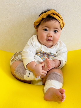「Si・Shu・Non（シシュノン）のアイテム」を使った、riiano◡̈⃝︎⋆︎*さん（キッズ・70cm）の春コーディネート