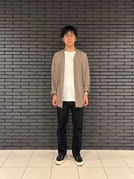 「blackbirdのEx Cut Off Collar Shirt  /  Trico Check / Size0（シャツ/ブラウス、その他）」を使った、Daisuke Aさん（メンズ・168cm）の秋コーディネート