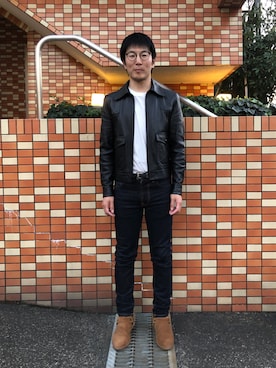 「CELINE（セリーヌ）のアイテム（ブルゾン）」を使った、Daisuke Aさん（メンズ・168cm）の秋コーディネート