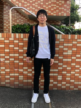 「JOHN SMEDLEY（ジョンスメドレー）のアイテム（カーディガン/ボレロ）」を使った、Daisuke Aさん（メンズ・168cm）の春コーディネート