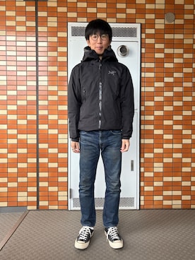 「アイテム（マウンテンパーカー）」を使った、Daisuke Aさん（メンズ・168cm）の秋コーディネート