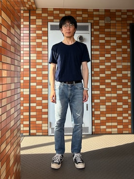 「SAINT LAURENT PARIS（サンローランパリ）のアイテム」を使った、Daisuke Aさん（メンズ・168cm）の秋コーディネート