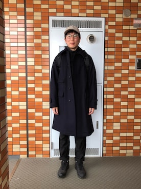 「BLACK COMME des GARCONS（ブラックコムデギャルソン）のアイテム（その他パンツ）」を使った、Daisuke Aさん（メンズ・168cm）の冬コーディネート