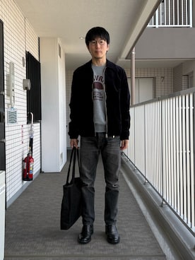 「H&M（エイチ・アンド・エム）のアイテム（ジャケット/アウター）」を使った、Daisuke Aさん（メンズ・168cm）の春コーディネート