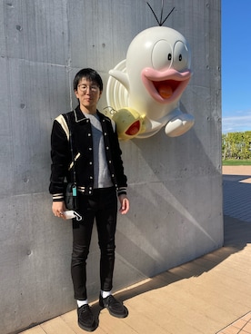「CELINE（セリーヌ）のアイテム（ブルゾン）」を使った、Daisuke Aさん（メンズ・168cm）の秋コーディネート