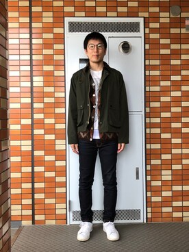 「アイテム（ミリタリージャケット）」を使った、Daisuke Aさん（メンズ・168cm）の秋コーディネート
