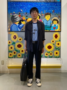 「CAMO（カモ）のアイテム」を使った、Daisuke Aさん（メンズ・168cm）の夏コーディネート