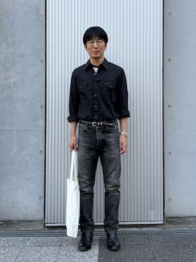 「SAINT LAURENT PARIS（サンローランパリ）のアイテム」を使った、Daisuke Aさん（メンズ・168cm）の秋コーディネート